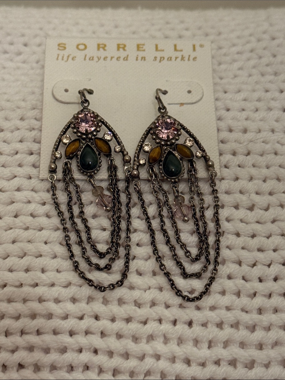 Sorrelli Layered Chain Chandelier Earrings
